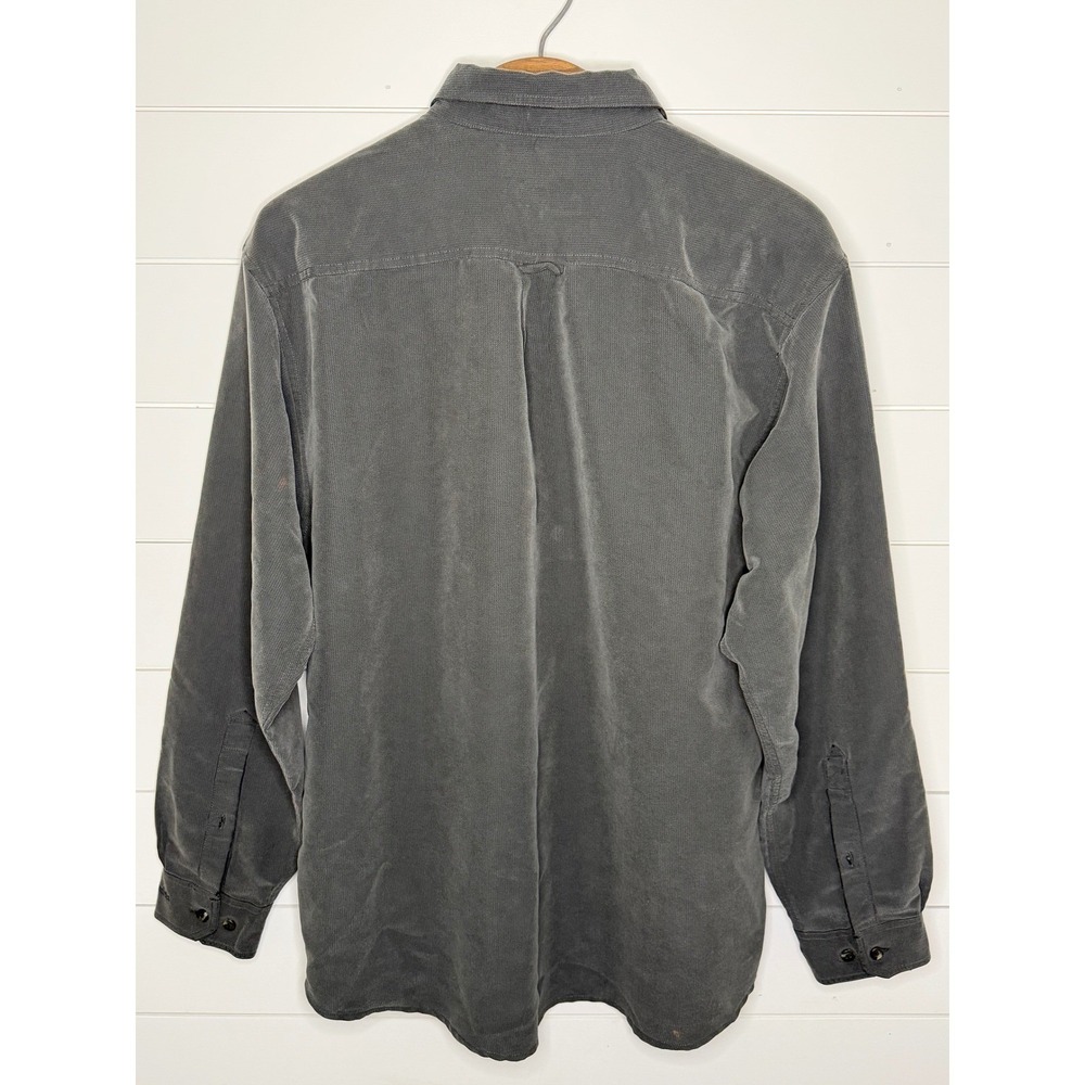 Columbia Sportswear Mens Long Sleeve Button Down Shirt Gray L Pocket Hiking - Picture 2 of 7